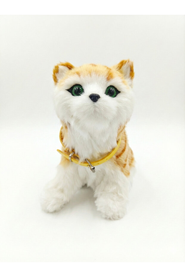 Interactive Plush Cat Toy for Kids Realistic Kitten Meow Sound Movement Touch Sensitive Electric Pet