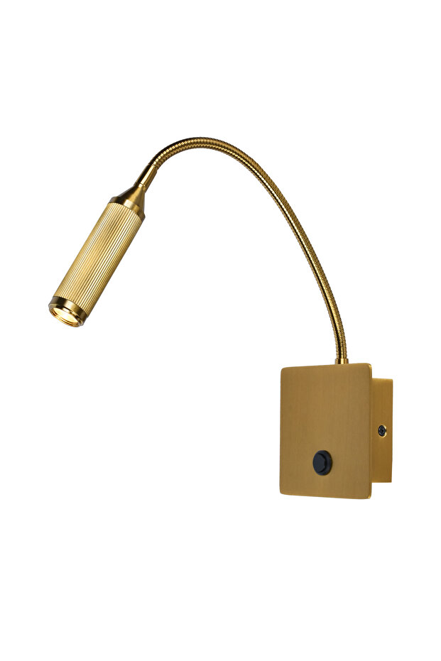 Bedside Flexible Arm Leather - Aluminum Coated Led Wall Lamp Hotel Hotel