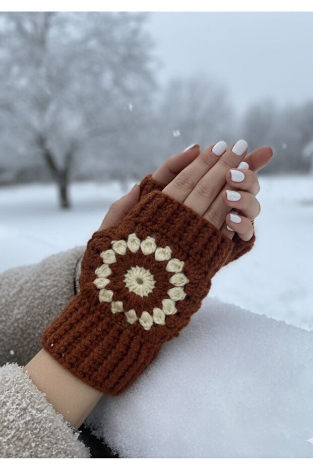 parmaksiz örme eldiven - 3