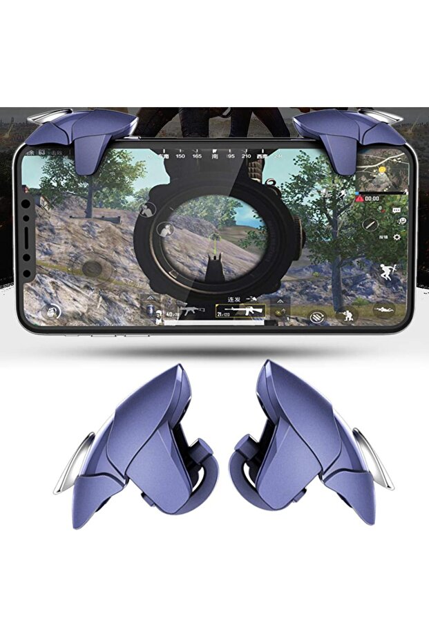 Blue Shark Mobile Gamepad Joystick for PUBG Mobile Gaming Trigger Fire Button