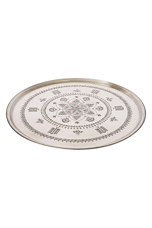 Copper Embroidered Tray 59 cm