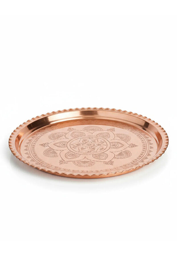 Copper Embossed Tray 27 cm