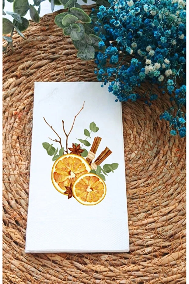 Orange&Cinnamon Presentation Napkin | Birthday, Invitation Napkin 12-Pack