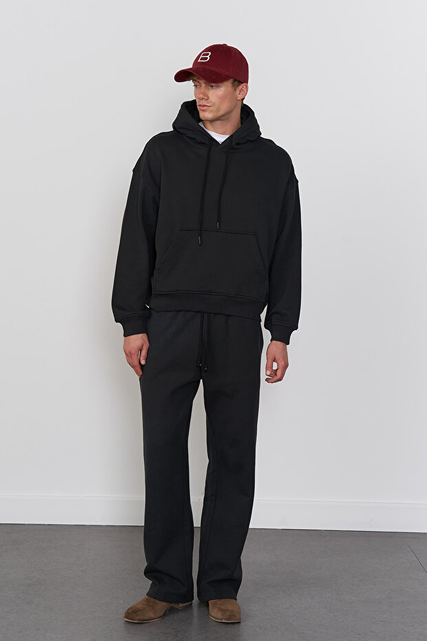 %100 Cotton Kapşonlu Sweatshirt - 2