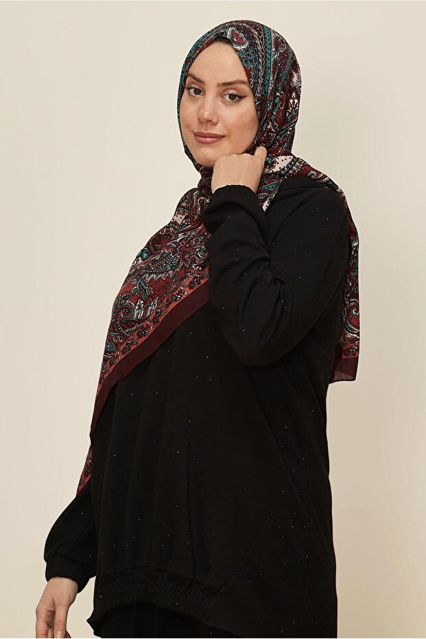 شال قطن فيسكوز منقوش 8546