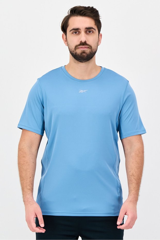Men Sportswear Fit Short Sleeve Training T-Shirt, Steel Blue