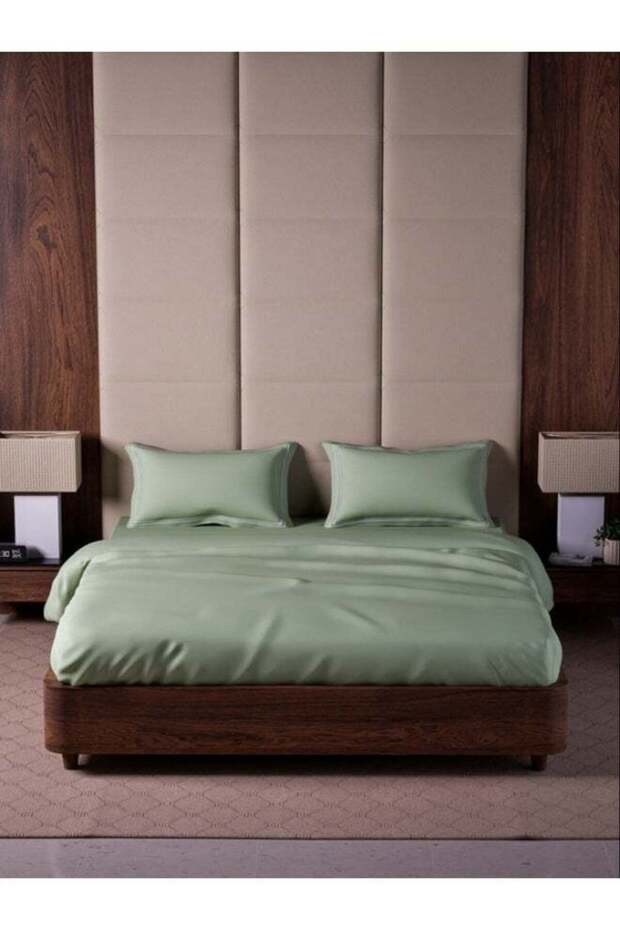 100% Cotton - 500Tc Opulent Hue Queen Size Fitted Bedsheet With 2 Pillow Covers - Te