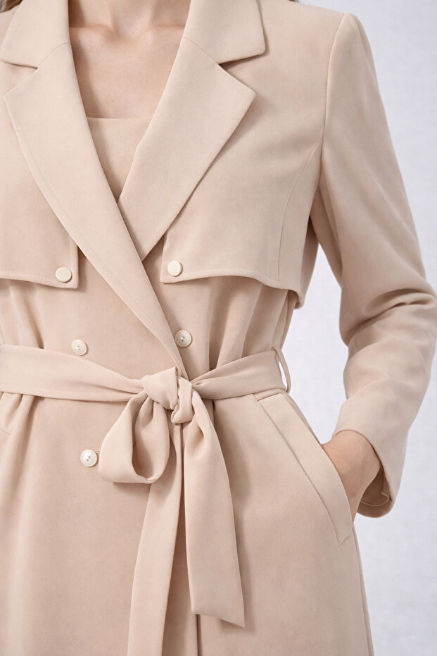 رداء حمام بجيوب وإغلاق بالكبس موديل كاب - 2