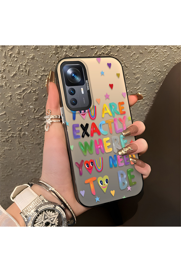 Xiaomi Mi 12t Compatible Matte Shiny Surface Impact Protection Colorful Silver Case Graffiti