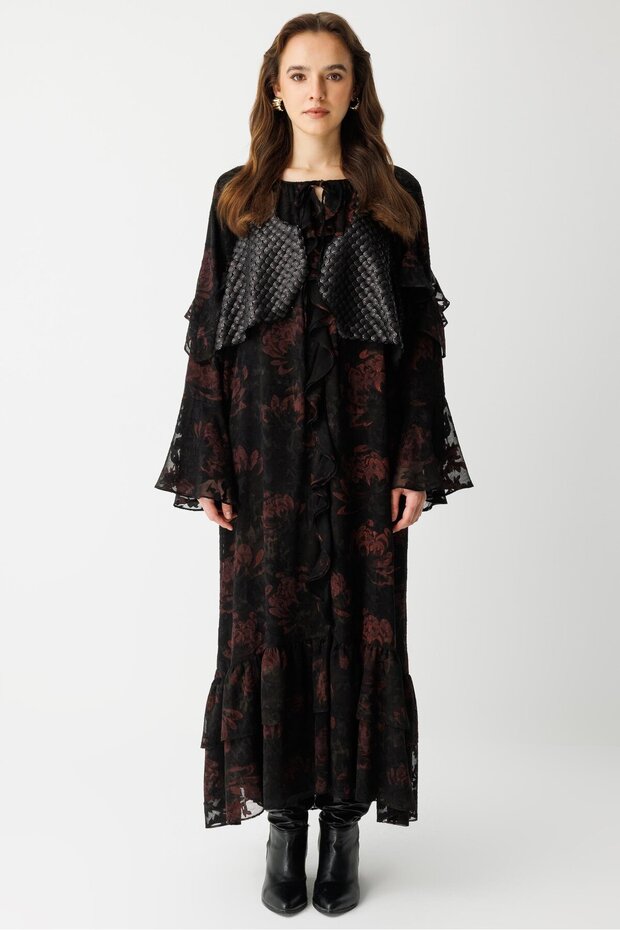 Yelekli Elbise MÜRDÜM - 1