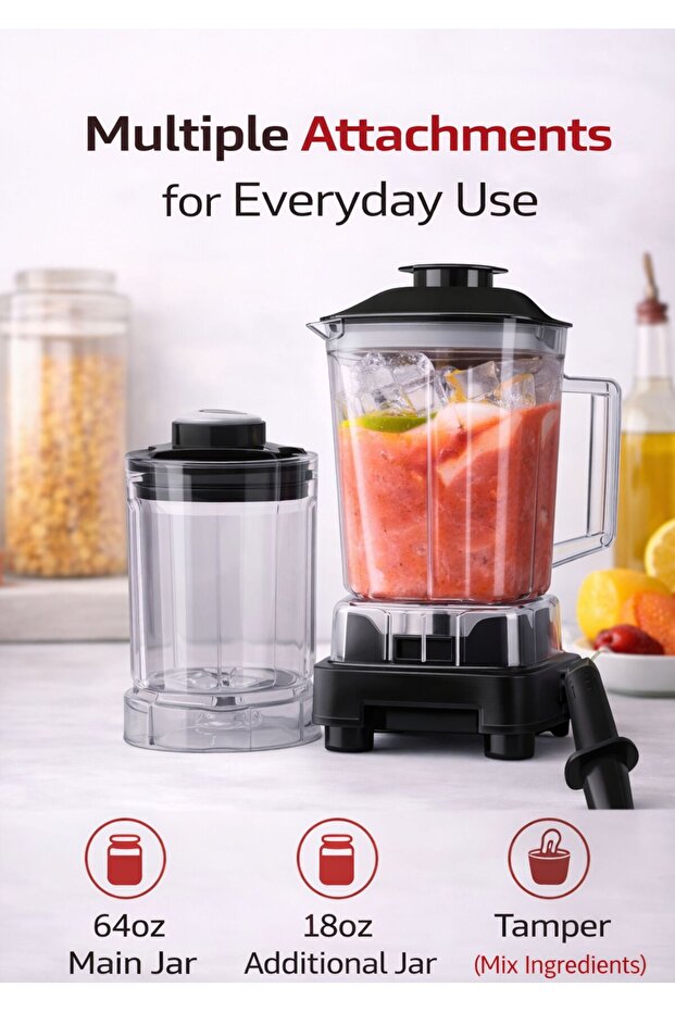 High-Performance Blender with Variable Speed & Pulse Function – Multifunction Mixer - 5