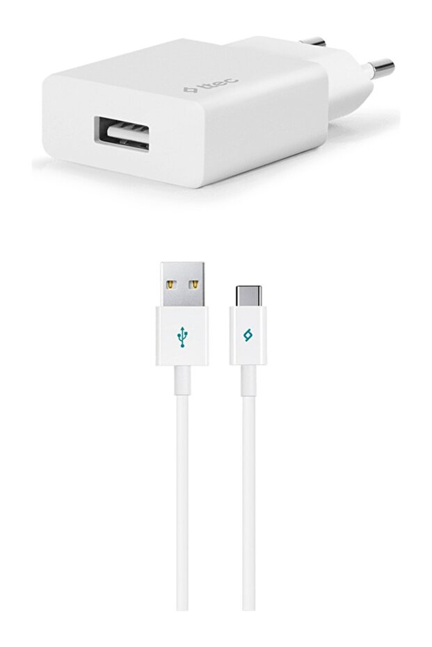 Smart charger Adaptör + Type-C Data ve Şarj Kablosu - 1