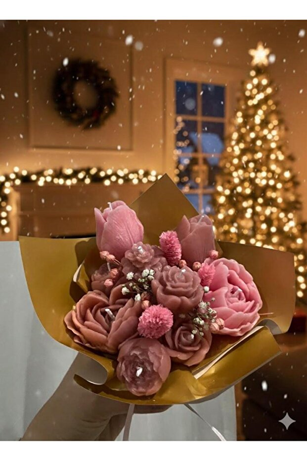 PEMBE MUM BUKETİ - 1