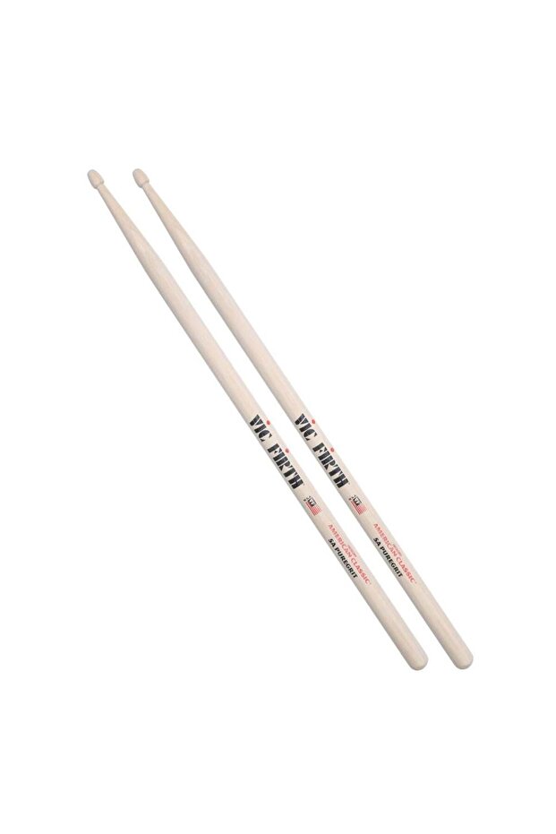 V5Apg American Classic 5A Pure Grit Drumsticks | Unpolished Raw Surface - for Sweaty Hands - Ahş