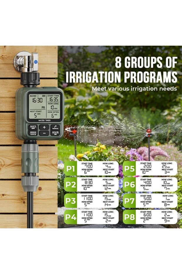 مؤقت ري للحديقة - مؤقت ري متعدد الوظائف - 6