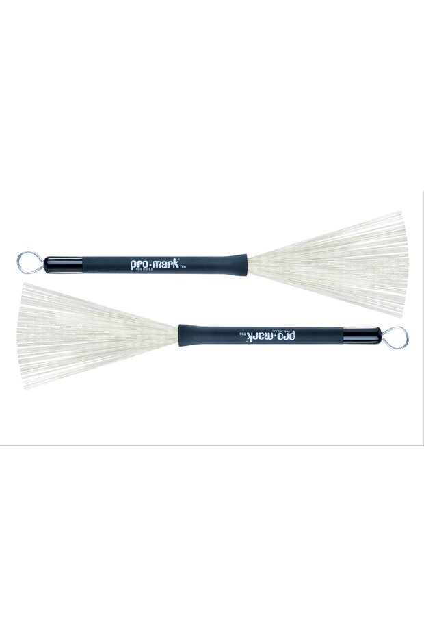 Promark Tb6 Heavy Wire Brush Drumstick | Traditional Jazz Tone - Retractable - Hard Wire