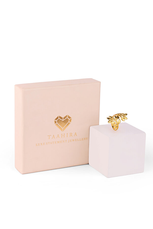 خاتم قابل للتعديل بتصميم ورقة مفتوحة - 4