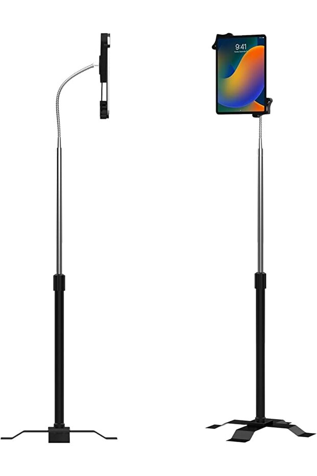 Gooseneck Floor Stand – CTA Height-Adjustable Gooseneck Floor Stand with 360-Degree Rotation and A