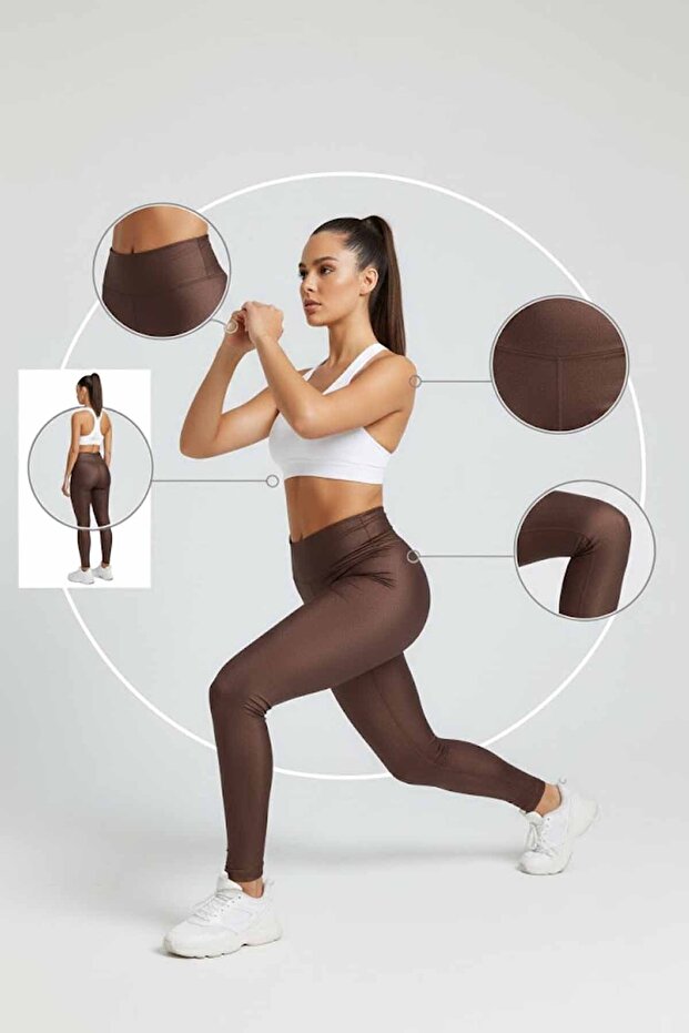 Women's Disco Leggings - High Waist Shaping / Sculpting & Shiny Textured