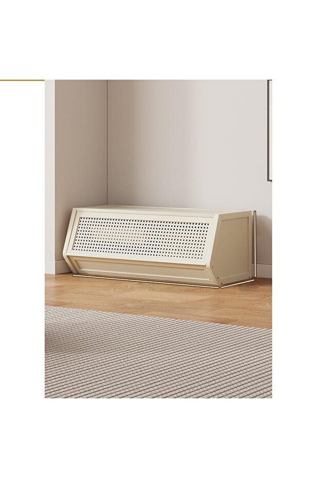 Floor Storage Rack Household Multi-functional Storage Milky White 69*38*31cm