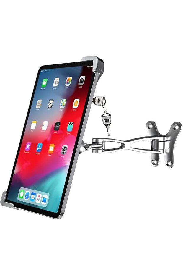 Anti-Theft Tablet Wall Holder Stand for 9"-14" Tablet, Security Heavy Duty Articulating in-Wall Tabl