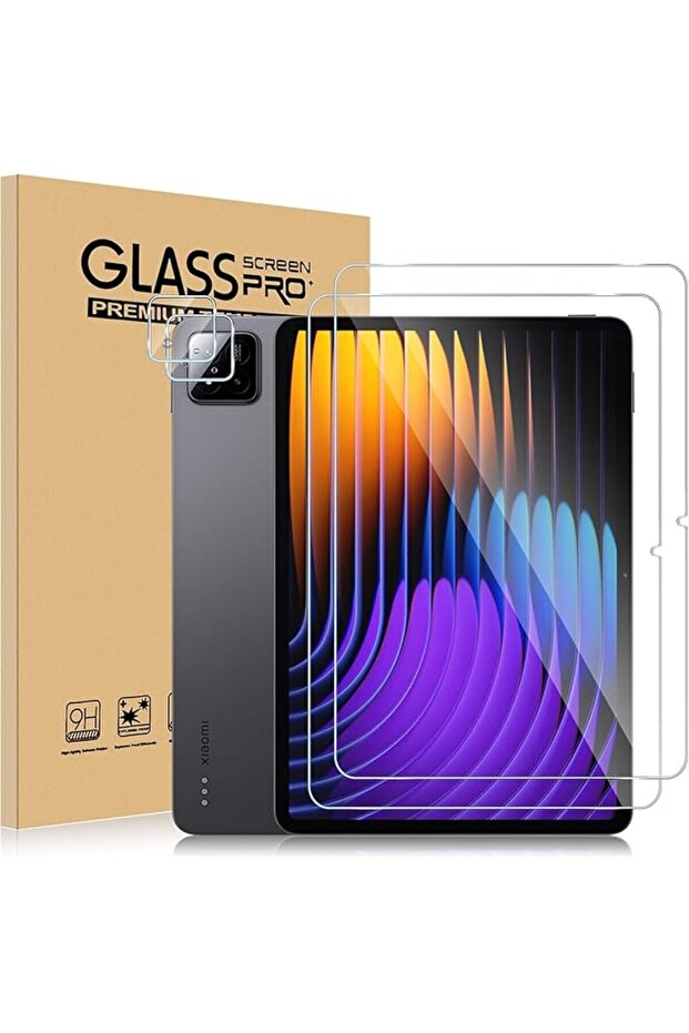 2 Pack Screen Protector for Xiaomi Pad 7/7 Pro with 2 Pack Camera Lens Protector,9H Hardness, Anti-S