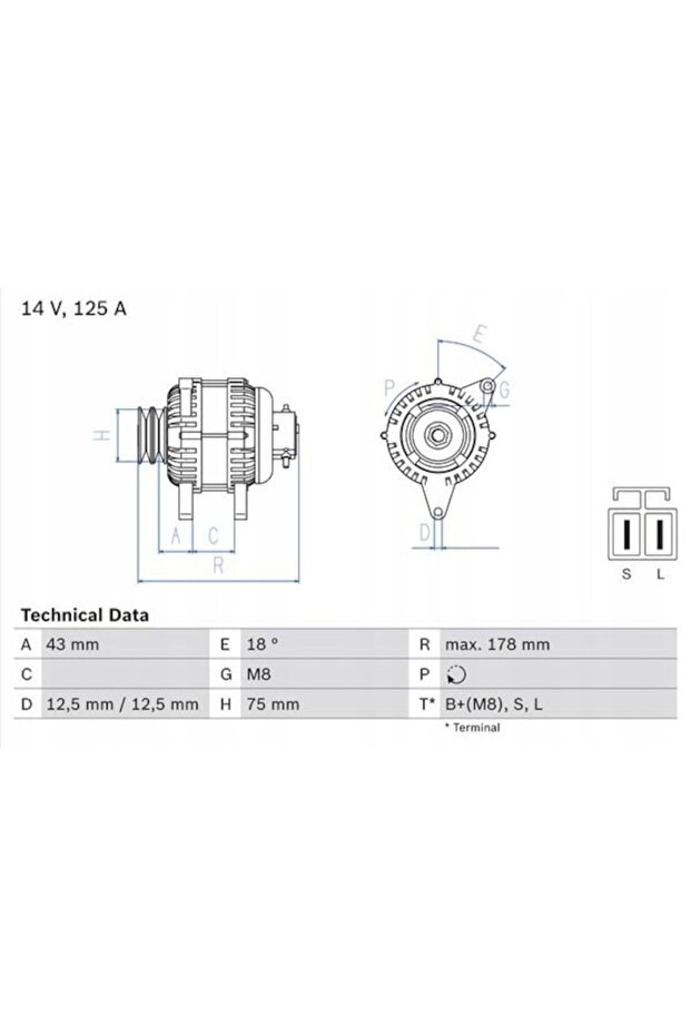 Alternator, Bosch, Code 0 986 045 611 - 2