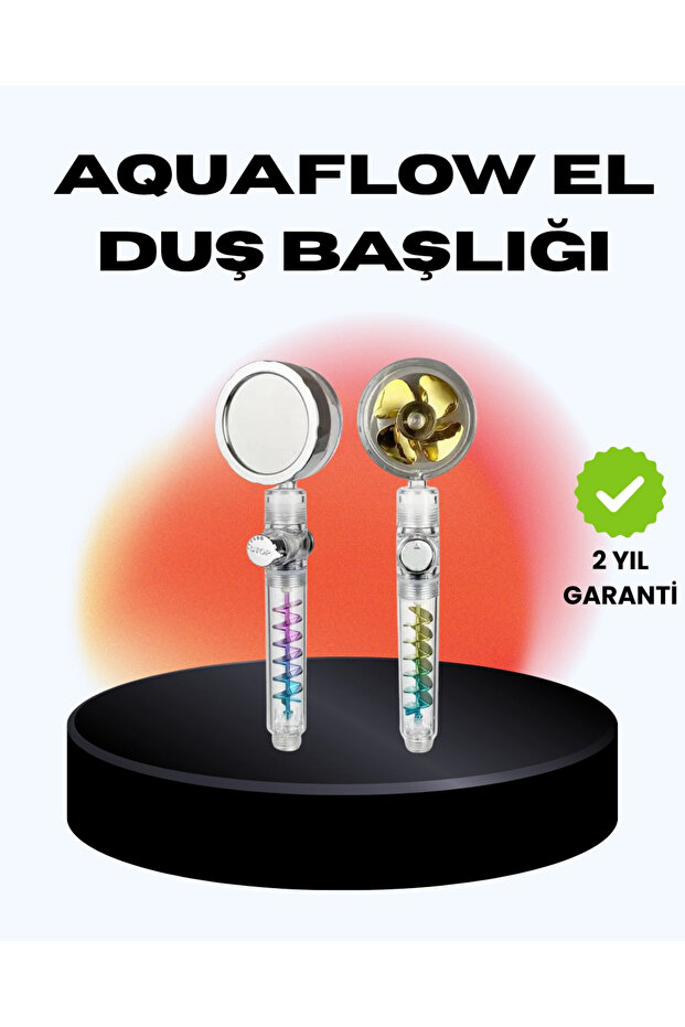Rotating Propeller Handheld Shower Head – Water Saving, Pressure Boosting, Rain Effect