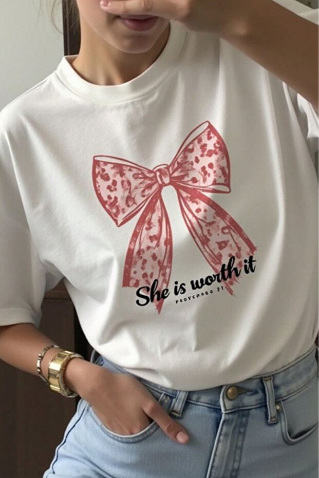 Ribbon Printed Unisex T-Shirt
