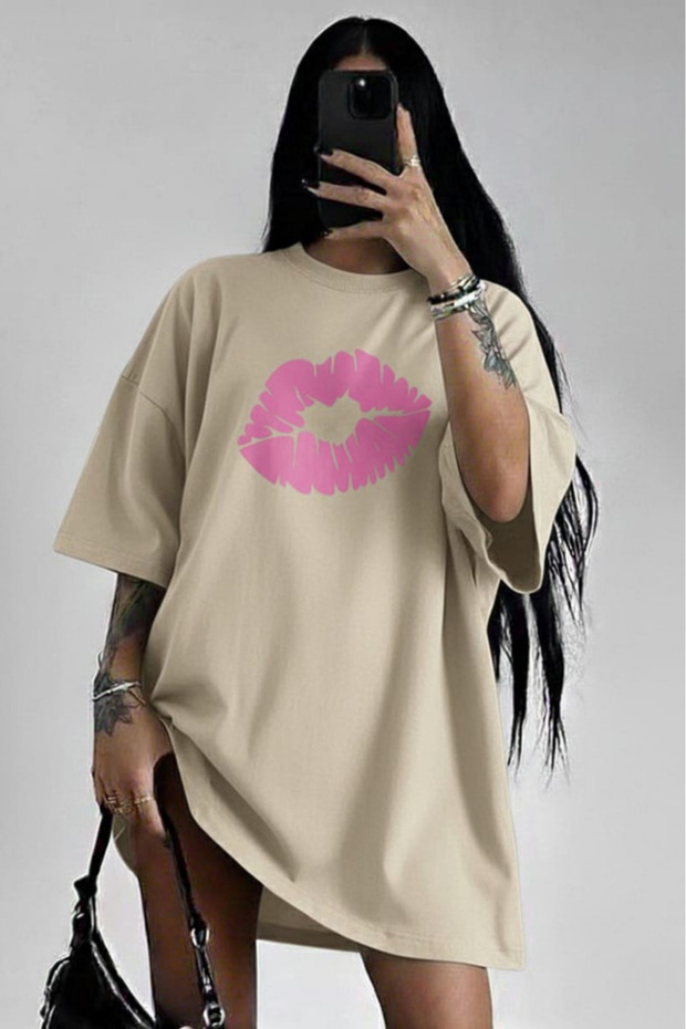 Pink Lips Printed Unisex T-Shirt