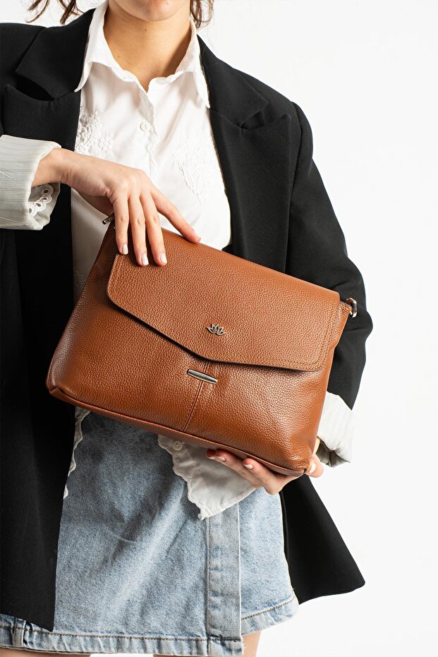 Women's Genuine Leather Crossbody Bag Pl028-D Taba