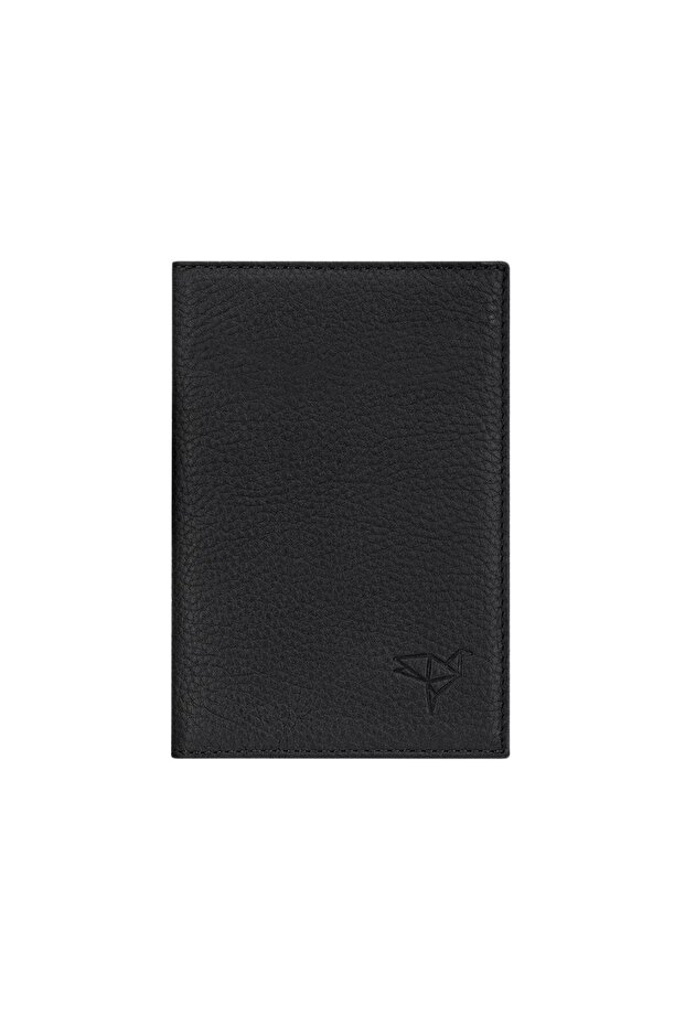 Passcase Genuine Leather Passport Holder Black