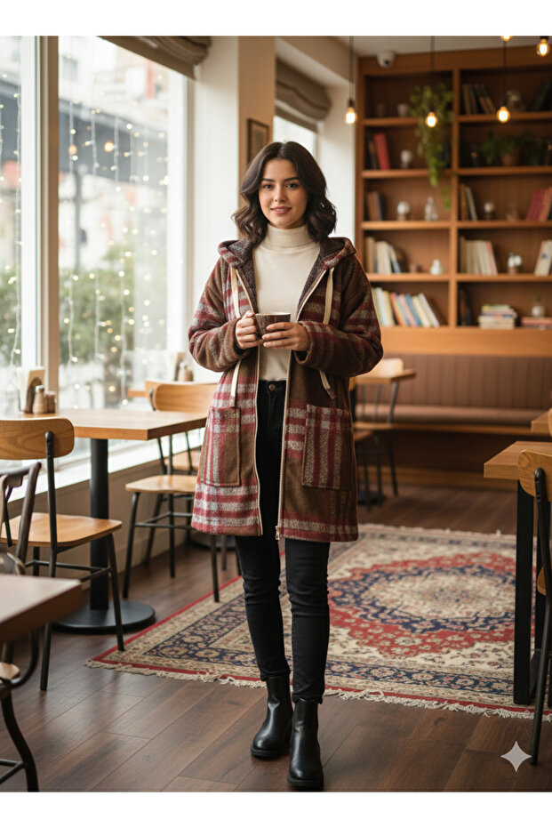 Kapüşonlu oduncu kap - 1