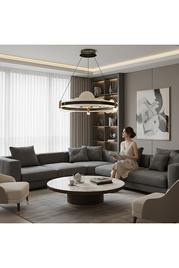 Ring Modern 3 Renk Led Avize - 2