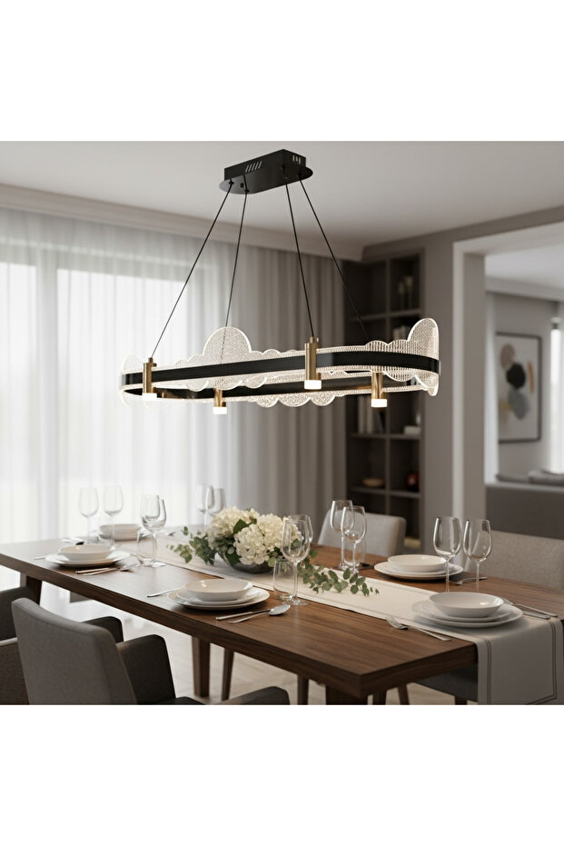 Ring Modern Led Avize 3Renk Işık - 2