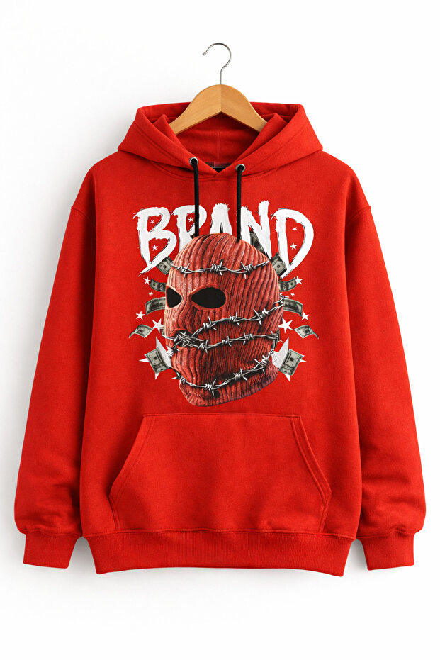 Unisex 100% Cotton Brand Printed Hooded Sweatshirt