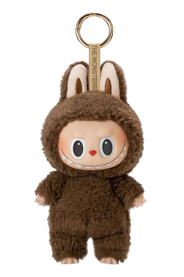 Labubu Doll Keychain for Kids, Colorful Plush Toy Shining Eye, Cute Gift Cartoon Display Figures