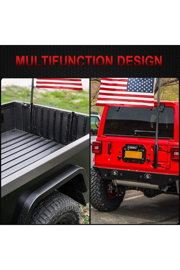 Tailgate Hinge Mount Flagpole Holder - 4