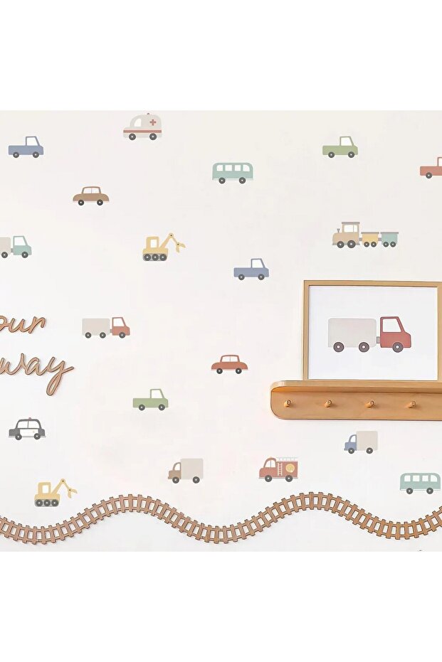 (Pp-38) Baby and Children's Room Wall Car Sticker |   Self-Adhesive Foil Wall Decor Sticker