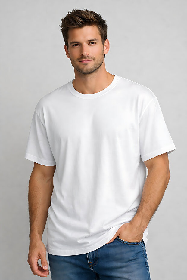 Unisex Regular Fit Basic βαμβακερό μπλουζάκι - 1