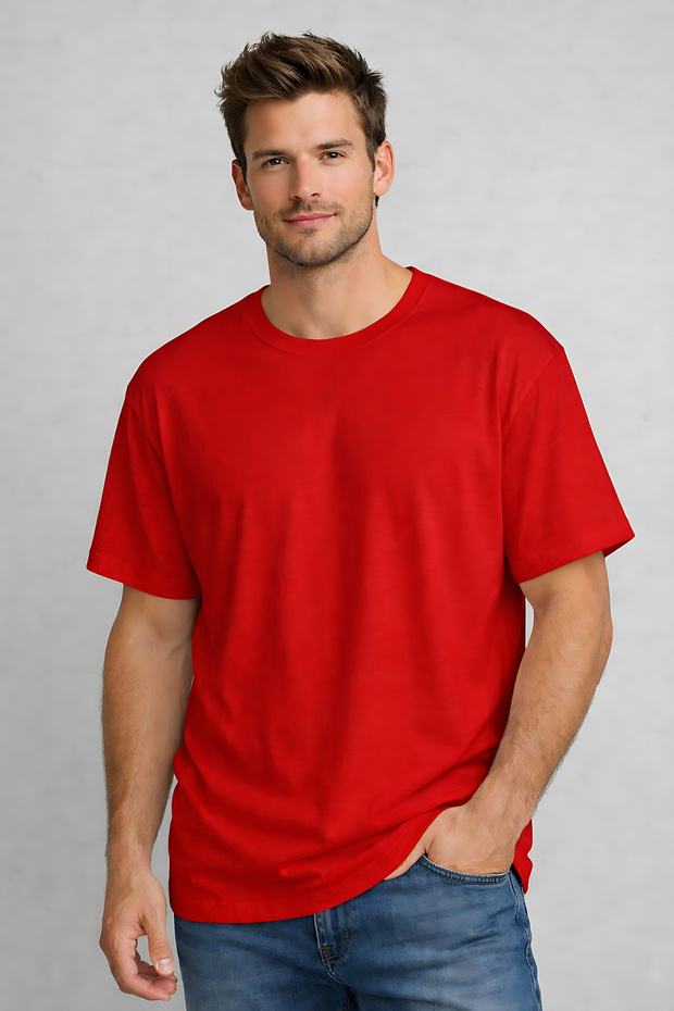Unisex Regular Fit Basic βαμβακερό μπλουζάκι - 1