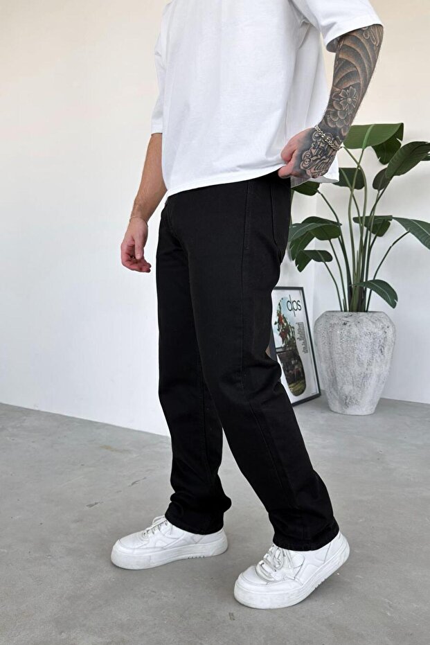 Siyah Basic Regular Pantolon - 2