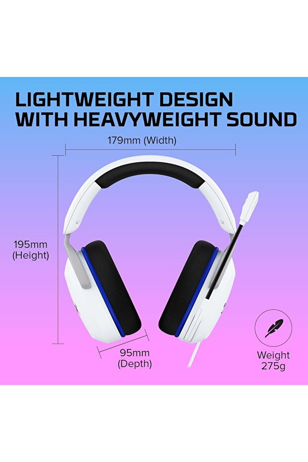 سماعة رأس الألعاب كلاود ستينجر 2 كور لجهاز بلاي ستيشن، لون أبيض، لاسلكية، تغطي الأذن - 7