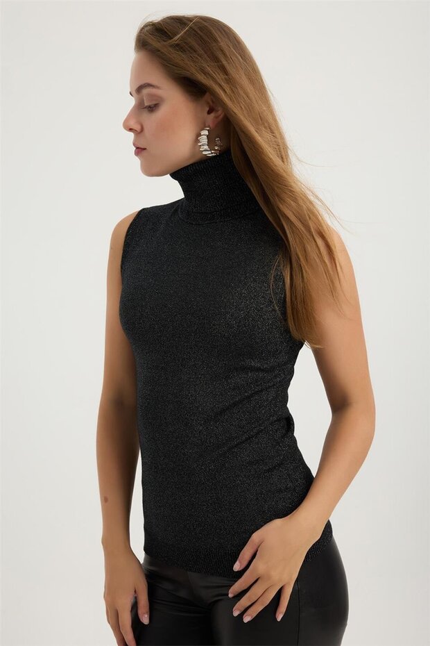 Simli Balıkçı Yaka Triko - 2