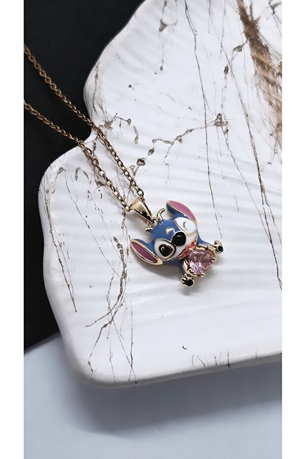 Lilo Stitch Çelik Kolye05 - 5