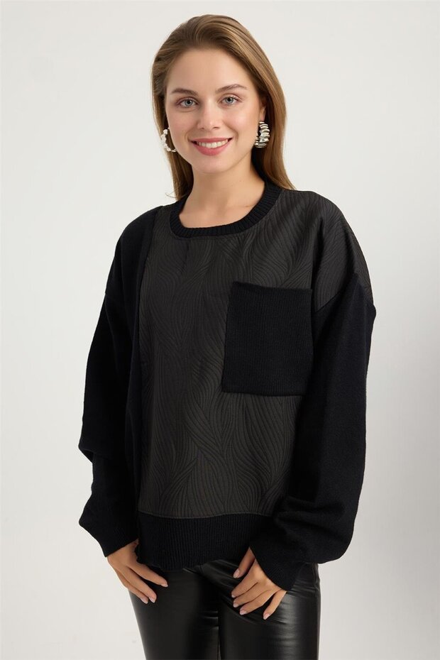 Damar Patterned Sweatshirt - 1