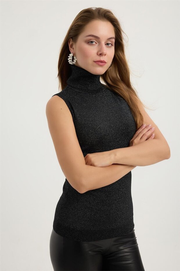 Simli Balıkçı Yaka Triko - 3