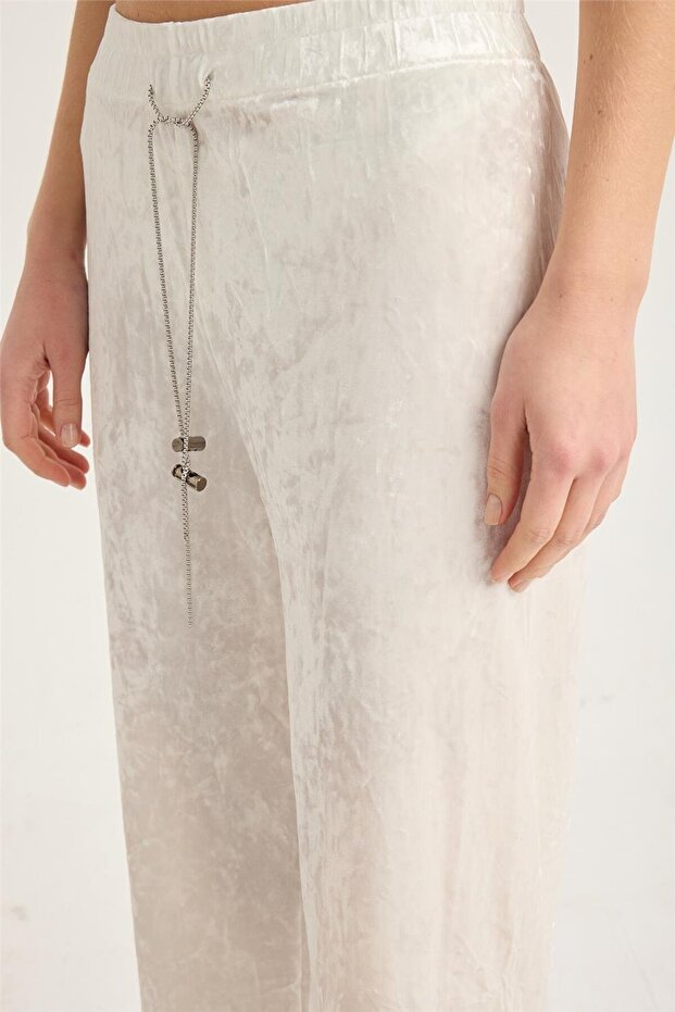 Kırışık Kadife Pantolon - 4