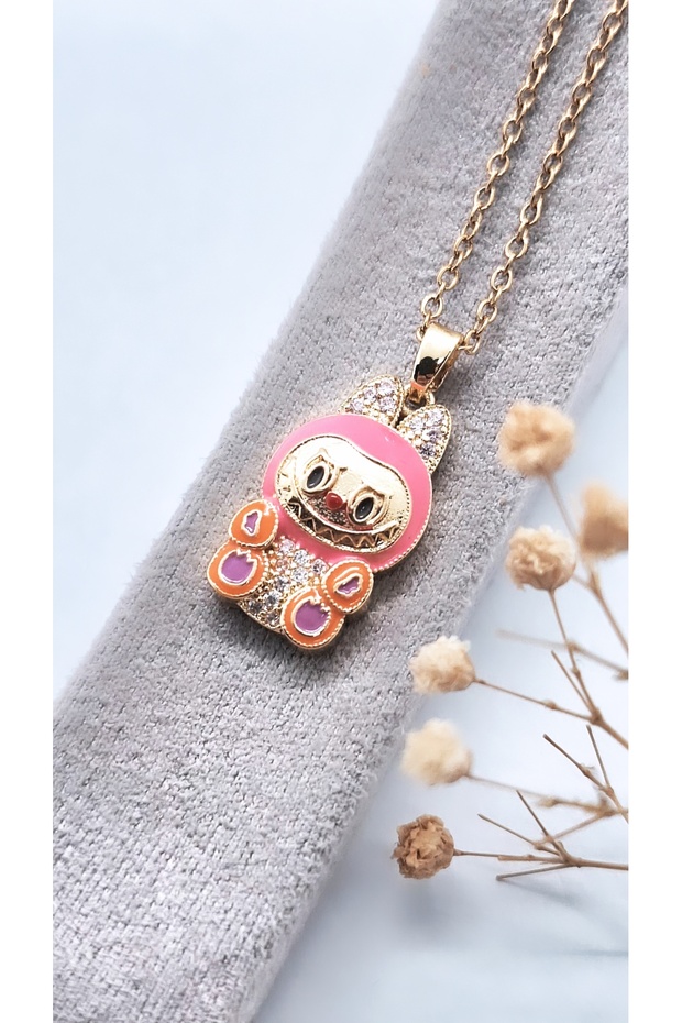 Labubu Figür Çelik Kolye02 - 1