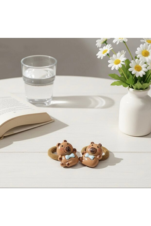 مشبك مطاطي صغير من كابيبارا، عبوة من قطعتين - 1